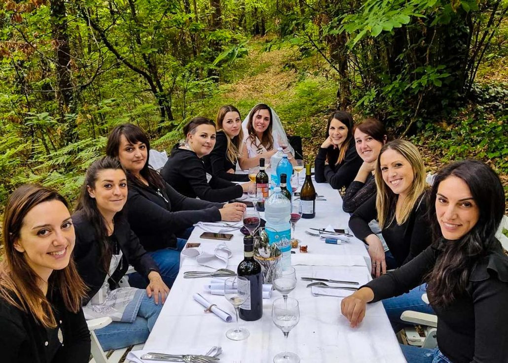 addio al nubilato pranzo nel bosco